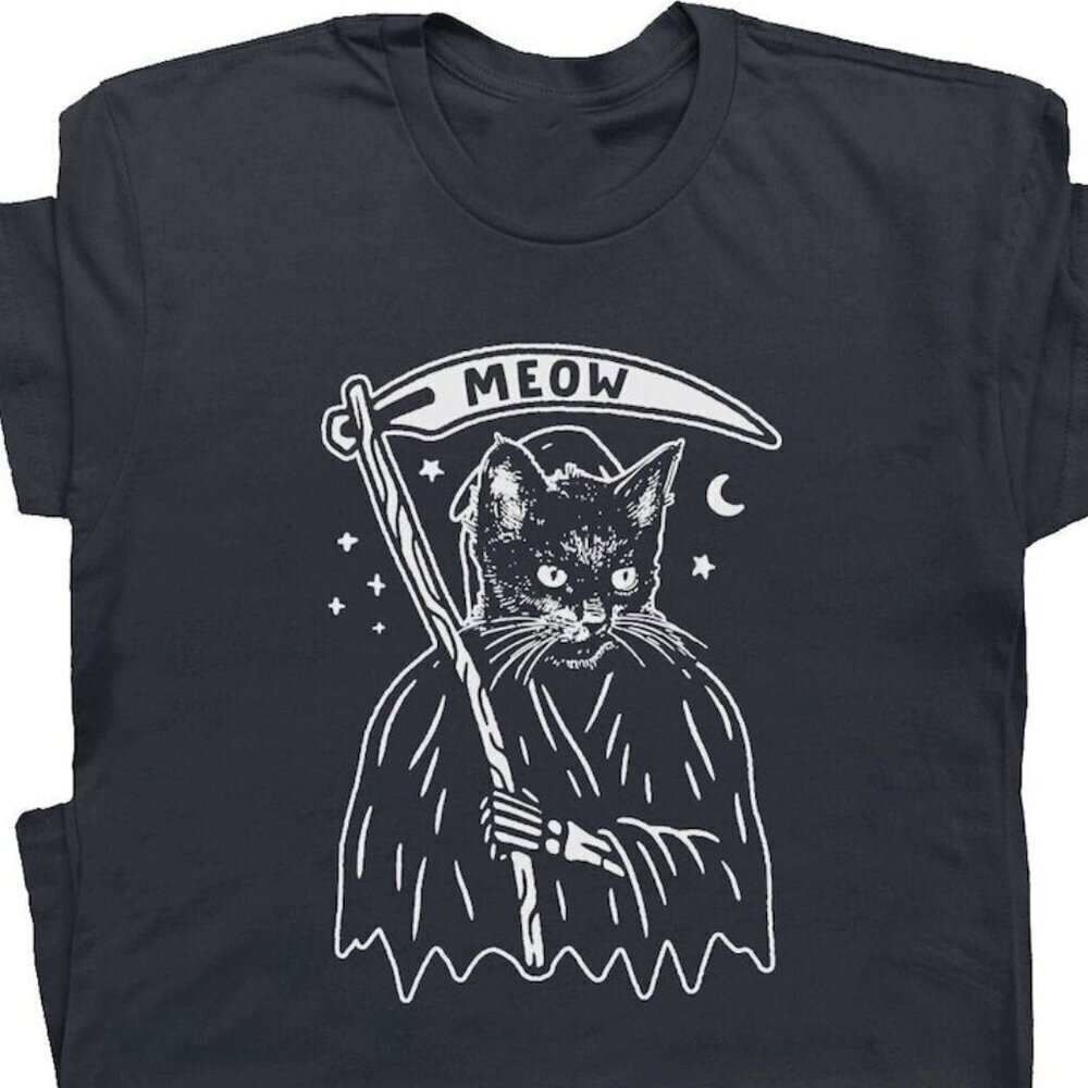 Cat Weird Graphic Random Unique Hilarious Funny Kitten Unisex Gift Mom T-Shirt